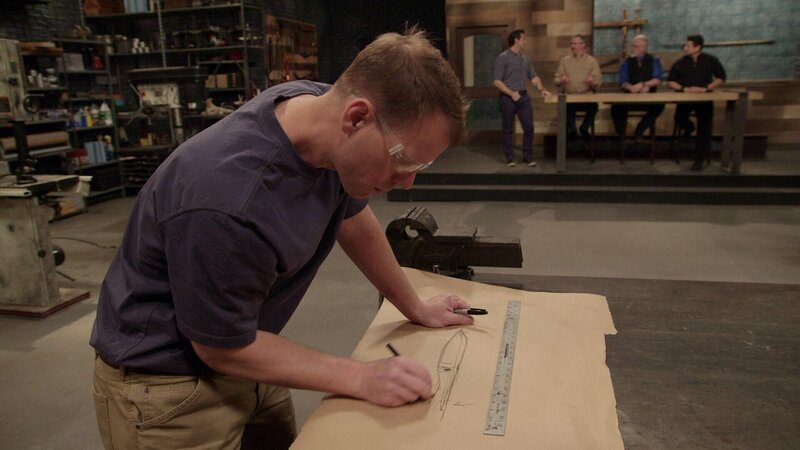 Forged in Fire Wettkampf der Schmiede Staffel5 EP Der französische DegenForged in Fire Wettkampf der Schmiede Staffel5 EP Der franzo?sische Degen – Bild: A&E Television Networks Lizenzbild frei