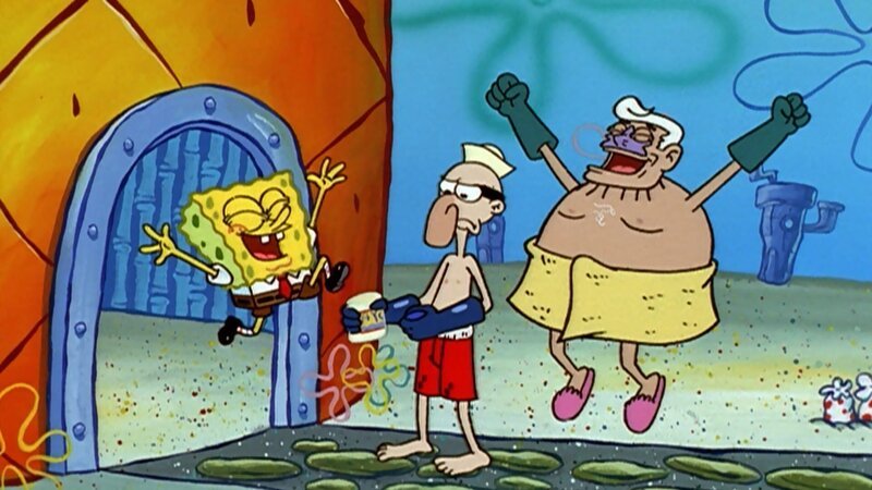 L-R: SpongeBob, Barnacle Boy, Mermaid Man – Bild: ViacomCBS