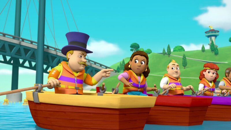 Vorne, l-r: Mayor Humdinger, Mayor Goodway – Bild: ViacomCBS Vorne, l-r: Mayor Humdinger, Mayor Goodway – Bild: ViacomCBS