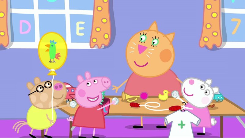 L-R: Pedro Pony, Peppa Pig, Mummy Pig, Suzy Sheep. – Bild: Paramount