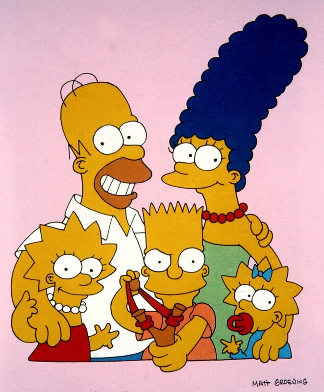 (4. Staffel) – Die Simpsons, eine etwas andere amerikanische Familie: Vater Homer, Mutter Marge, Lisa, Bart und Maggie. – Bild: Twentieth Century Fox Film Corporation