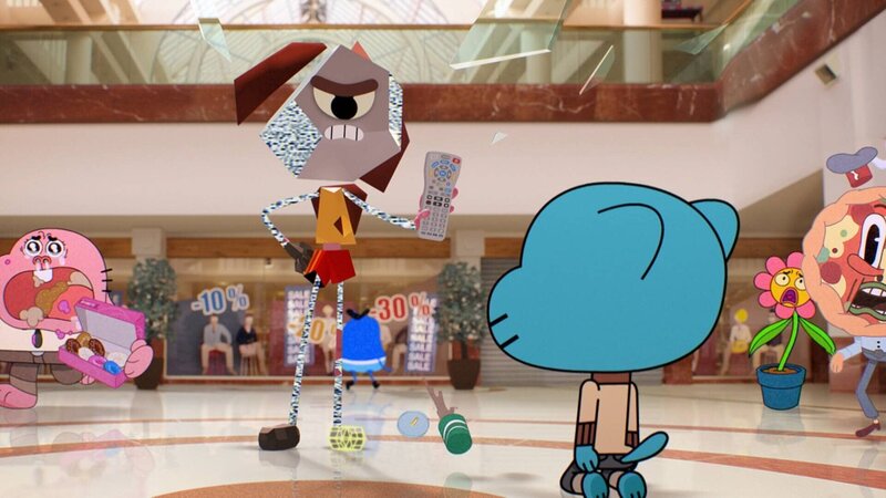 vorne, v.li.: Rob, Gumball – Bild: CARTOON NETWORK