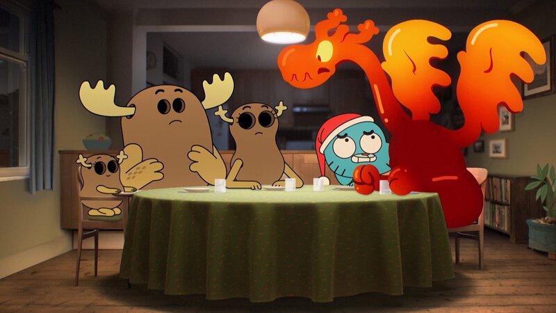 v.li.: Fitzgerald family, Gumball, Penny – Bild: TM & © 2015 CARTOON NETWORK. A TIME WARNER COMPANY. ALL RIGHTS RESERVED.