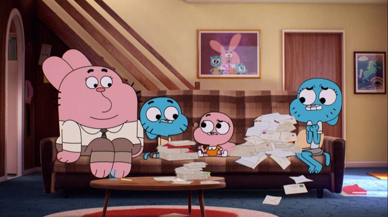 v.li.: Richard, Gumball, Anais, Nicole – Bild: CARTOON NETWORK