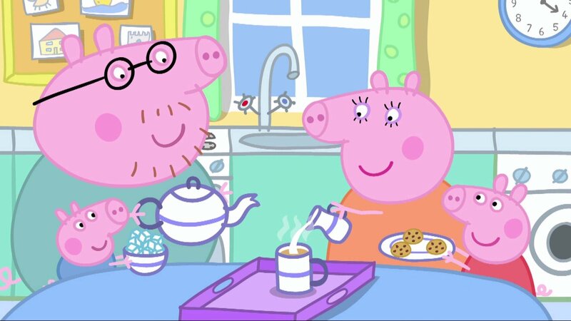 v.li.: Daddy Pig, George Pig, Mummy Pig, Peppa Pig – Bild: Paramount