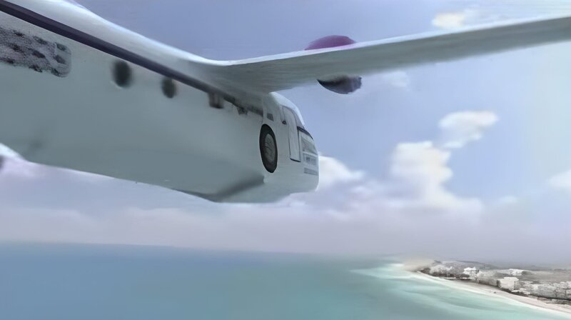 CGI-BILD: Flug 101 im Flug. – Bild: Cineflix 2009 /​ National Geographic Channels