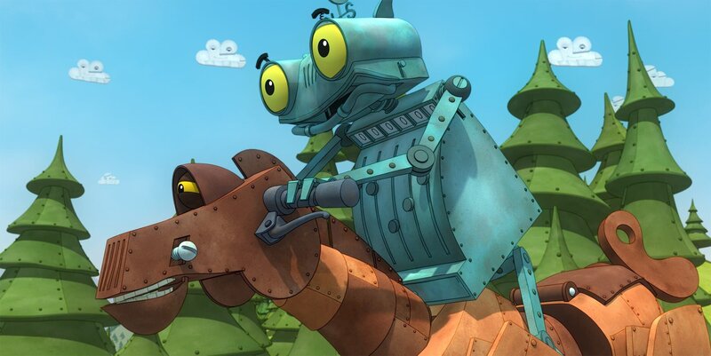 Auf seinem Pferd Feuerstuhl fühlt sich Ritter Rost unschlagbar. – Bild: ZDF/​Caligari Film- und Fernsehprod.