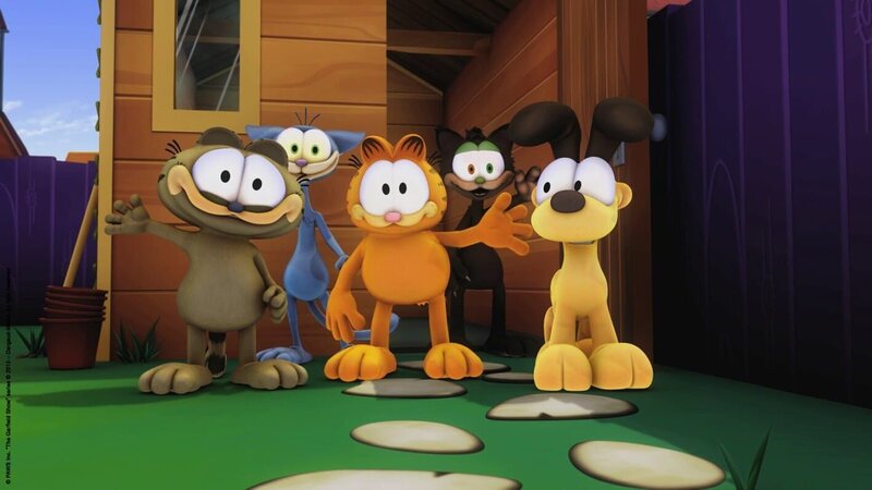 Renfrew, ein Hund aus der Nachbarschaft, geht allen mit seinen ständigen Beschwerden auf die Nerven. Besonders stört ihn, dass Katzen es angeblich besser haben als Hunde. – Bild: HR/​Dargaud Media/​MediaToon/​Paws Inc./​France 3