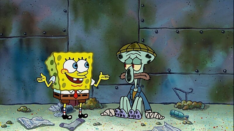 L-R: SpongeBob, Squidward – Bild: ViacomCBS