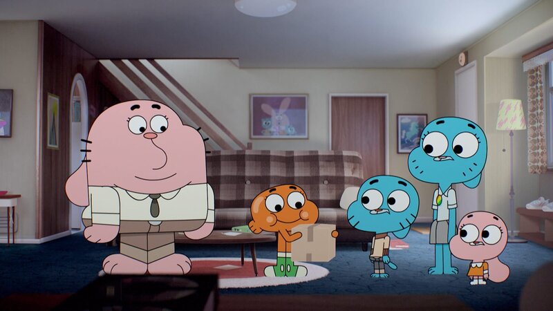 v.li.: Richard, Darwin, Gumball, Nicole, Anais – Bild: CARTOON NETWORK