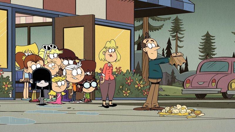v.li.: Lori, Luan, Lucy, Leni, Lily, Lola, Luna, Lincoln, Lynn, Lisa, Rita, Lynn Sr. – Bild: Paramount