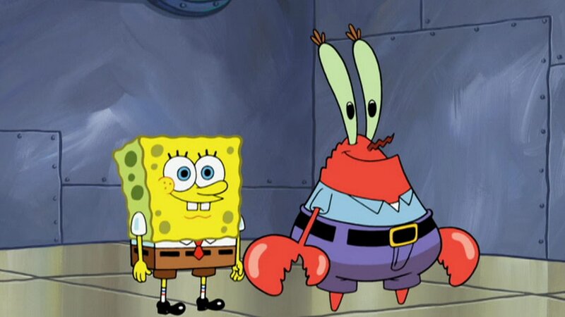 L-R: SpongeBob, Mr. Krabs – Bild: ViacomCBS