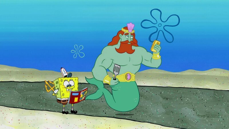 L-R: SpongeBob, King Neptune – Bild: Viacom International Inc.