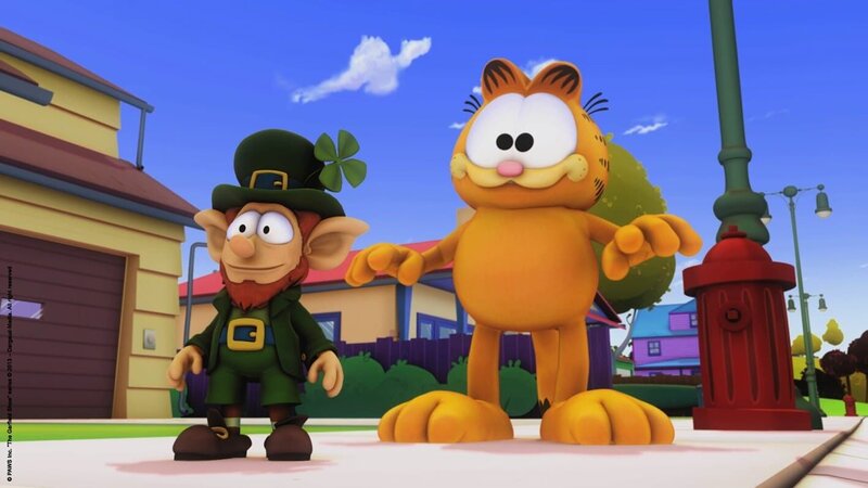 Garfield und Paddy, der kleine Zauberkobold – Bild: HR/​Dargaud Media/​MediaToon/​Paws Inc./​France 3