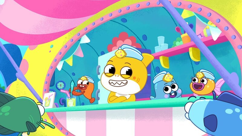 L-R: William, Baby Shark, Hank, Goldie – Bild: Paramount