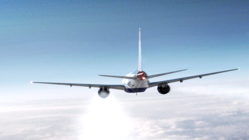 CGI: Plane in flight. – Bild: Cineflix