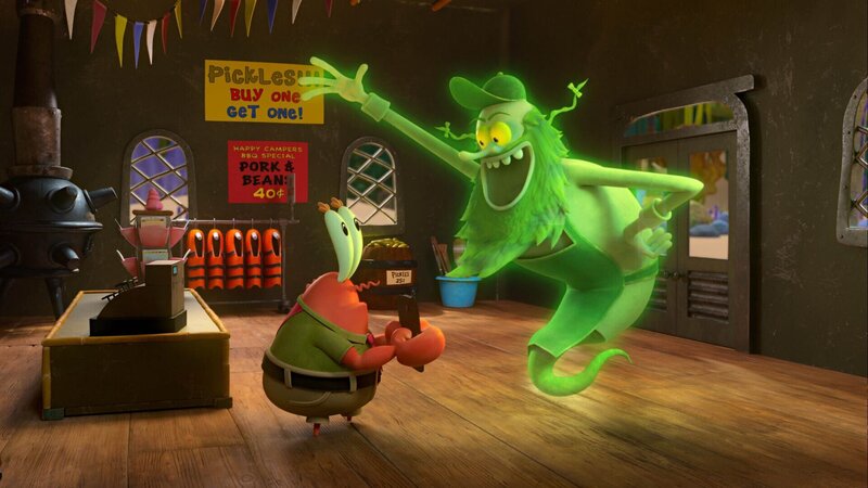 L-R: Mr. Krabs, Flying Dutchman – Bild: Paramount