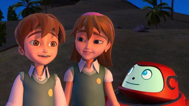 Superbuch – das erste Weihnachten – Chris, Joy, Gizmo freuen sich über die Geburt Jesu – Bild: Bibel TV