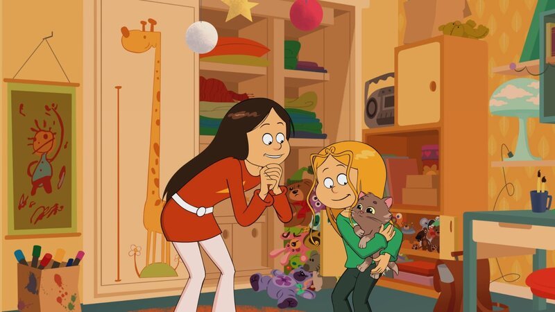 Wendy und Marine einigen sich, die kleine Katze zu behalten. – Bild: NDR/​Bamboo Production/​Samka Productions