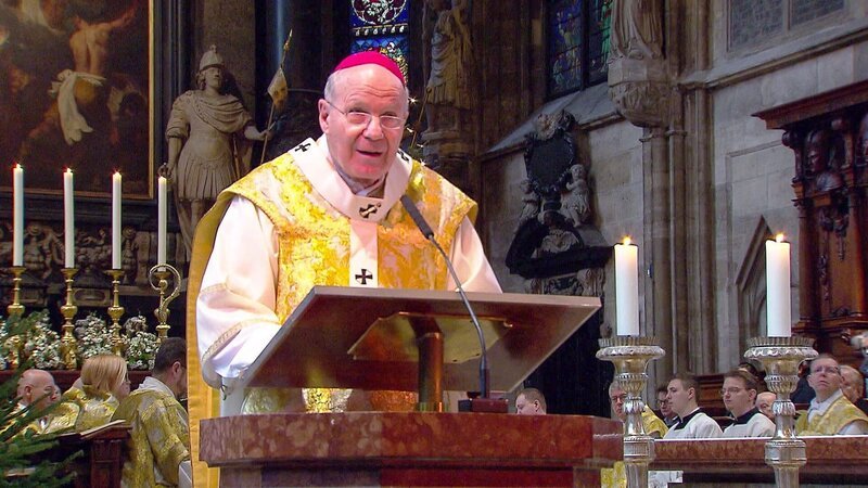  Die letzte Weihnachtsmesse im Wiener Stephansdom am 24.12.2024 von Kardinal Christoph Schönborn. Er wird am 22. Jänner 80 Jahre alt. – Bild: ORF