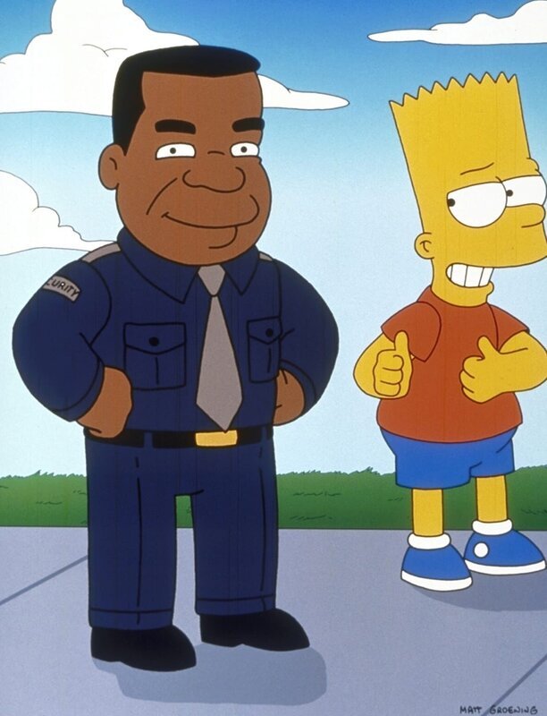 Geschickt versucht Bart (r.), sich mit dem Wachmann Gary Cole (l.) anzufreunden. – Bild: ProSieben