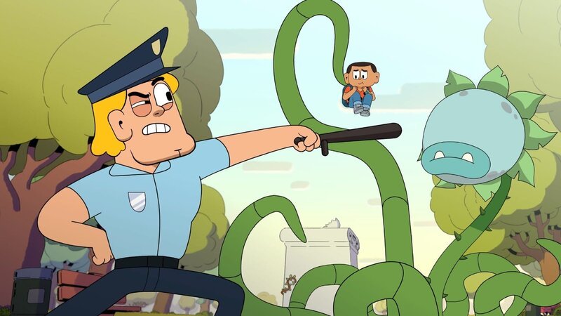 Die Riesenpflanze wird zum Riesenproblem und bedroht die Stadtbewohner. – Bild: Super RTL