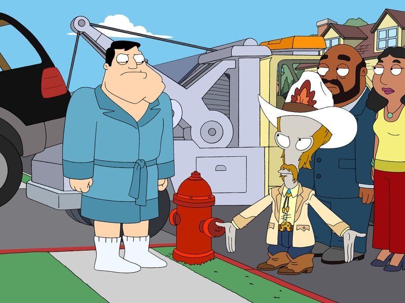 L-R: Stan, Roger, Principal Lewis, Linda Memari – Bild: 2008 Twentieth Century Fox Film Corporation. All rights reserved. Lizenzbild frei