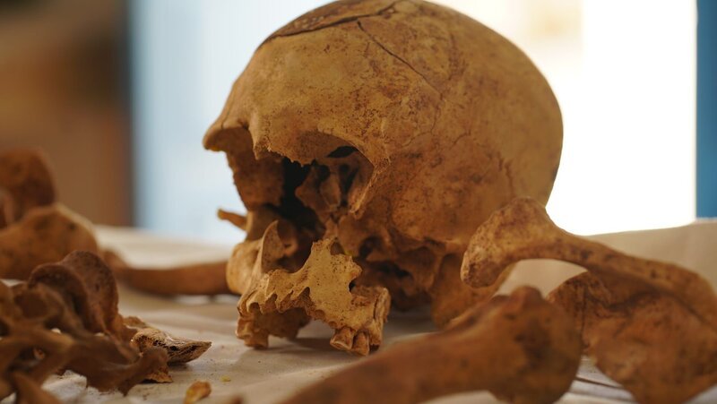 Gebeine des altägyptischen Königs Senebkay. – Bild: BR, Blink Films