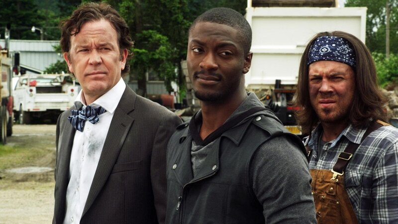 (v.l.): Nate Ford (Timothy Hutton), Alec Hardison (Aldis Hodge) und Eliot Spencer (Christian Kane) – Bild: RTL Crime