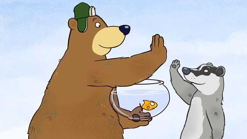 Dr. Brumm, Dachs und Pottwal freuen sich über die erfolgreiche Rettungsaktion. – Bild: rbb/​WunderWerk/​TRIKK 17