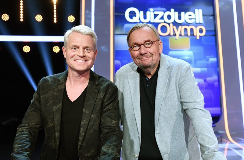 Die Kandidaten des Teams „Spaßvögel“: Guido Cantz (l.) und Bernd Stelter (r.), beide Moderatoren und Komiker. – Bild: ARD/​Uwe Ernst