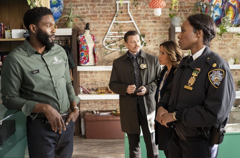 (v.l.n.r.) Jamal Hayes (Tobias Truvillion); Detective Tommy Killian (Kevin Rankin); Detective Crystal Morales (Elizabeth Rodriguez); Deputy Inspector Regina Haywood (Amanda Warren) – Bild: CBS Broadcasting, Inc.