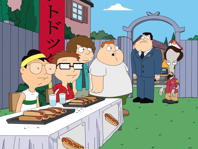 L-R: Toshi, Steve, Schmuely, Barry, Stan, Roger – Bild: 2008 Twentieth Century Fox Film Corporation. All rights reserved. Lizenzbild frei