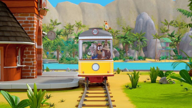 Die Zoobande macht sich auf den Weg in den Zoo. – Bild: ZDF/​Grid Animation