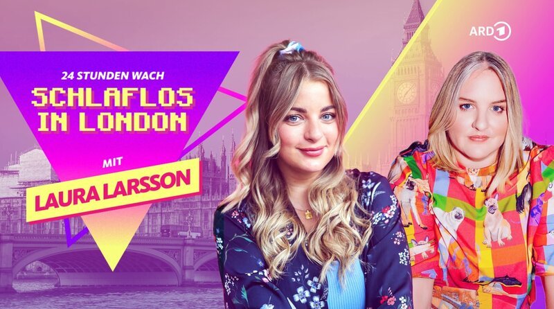 Reisen in drei europäische Metropolen, je 24 Stunden Programm und kein Schlaf. In der zweiten Folge stellt sich Laura Larsson (l) gemeinsam mit Autorin und Podcasterin Giulia Becker dieser Challenge im royalen London. – Bild: WDR/​Linda Meiers/​Philip Schlösser