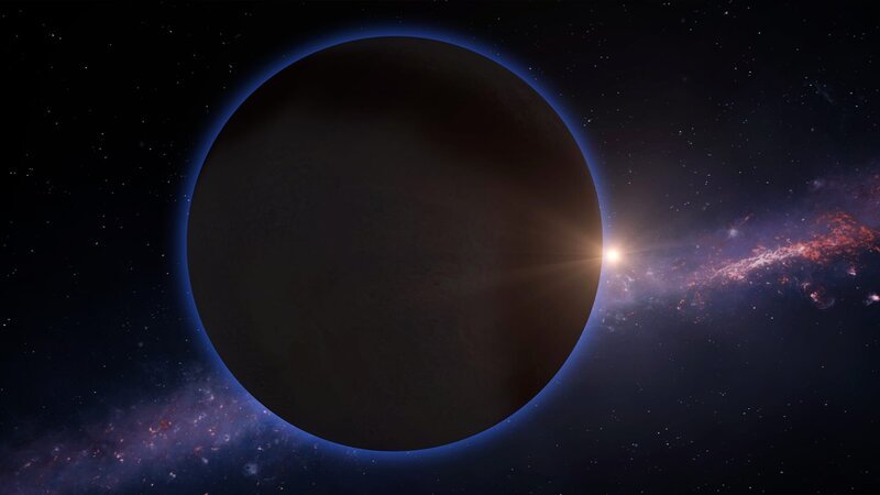 Selbst dem Weltraum-Teleskop „Hubble“ gelang keine scharfe Aufnahme des Pluto. Erst die Sonde „New Horizons“ lieferte diese im Jahr 2015. – Bild: Warner Bros. Discovery