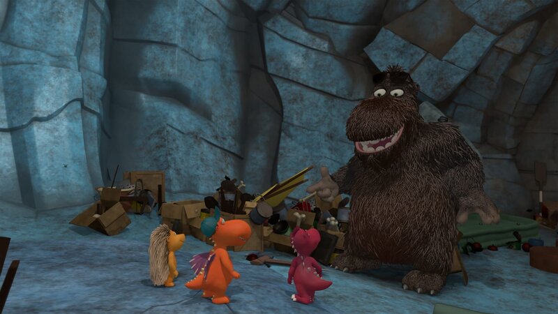 Mit Müll und Unrat zu Hause lebt es sich einfach am schönsten, wenn man Balduin, das Höhlenungeheuer heißt. – Bild: ZDF/​Caligari