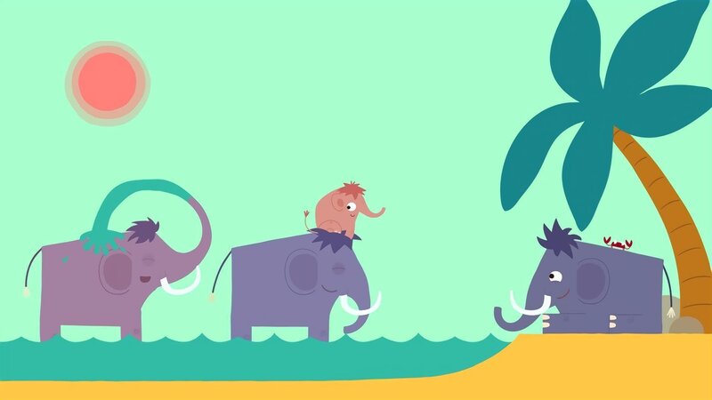 Die Mammuts freuen sich des Lebens, nachdem ihre Haare geschoren sind. – Bild: KiKA/​ SWR/​ Julia Ocker /​ Studio Film Bilder