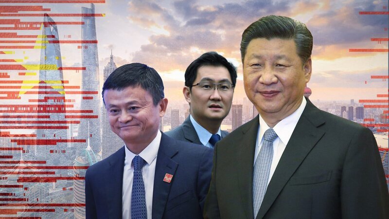 Chinas Geld-Elite wurde vor allem durch Technologiekonzerne märchenhaft reich. Doch Xi Jinping und die Kommunistische Partei Chinas behalten Milliardäre wie Pony Ma und Jack Ma misstrauisch im Auge. – Bild: ZDF