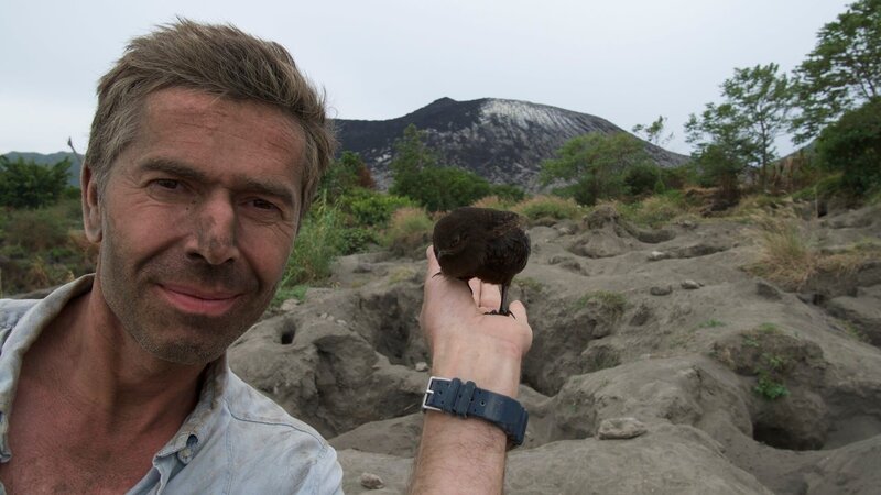 Die Inselwelt von Papua Neuguinea im Pazifik ist geprägt durch vulkanische Aktivität. Doch die feuerspuckenden Berge sind nicht nur zerstörerisch – sie bieten auch einen ganz besonderen Lebensraum. An den Flanken der aktivsten Vulkane nisten Großfußhühner. Sie legen ihre Eier in die heiße Asche und überlassen das Brüten dem Vulkan. – Bild: ZDF und Oliver Roetz