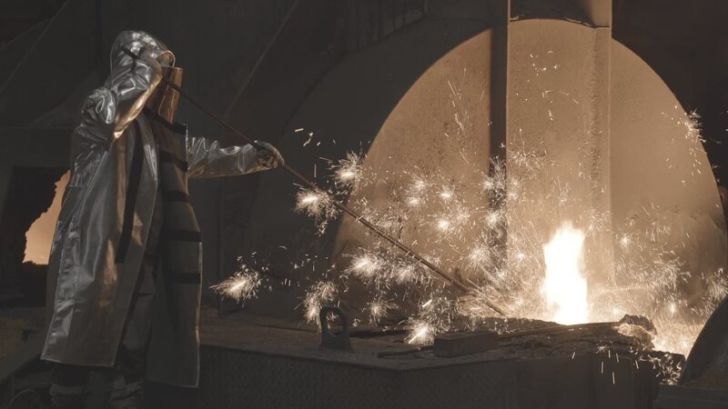 Die deutsche Stahlindustrie hat einen besonders hohen Energieverbrauch. Zu Beginn des Krieges in der Ukraine geriet sie in einen Versorgungsengpass. – Bild: ZDF und Dieter Stürmer