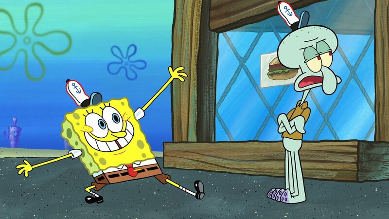 v.li.: SpongeBob, Squidward – Bild: Paramount