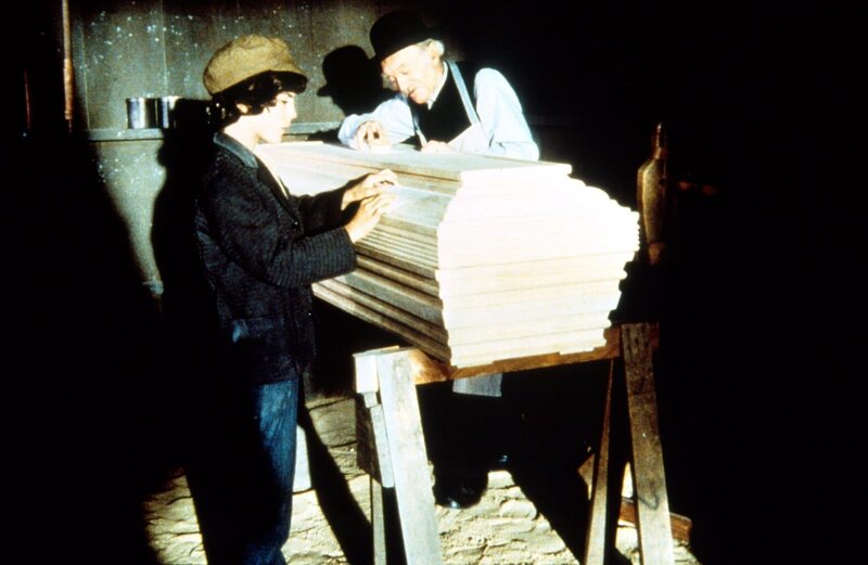 Albert Ingalls (Matthew Laborteaux, l.) macht eine Lehre bei Tischlermeister Isaac Singerman (John Bleifer, r.)._Titel: Unsere kleine Farm – Bild: Sat.1 Gold