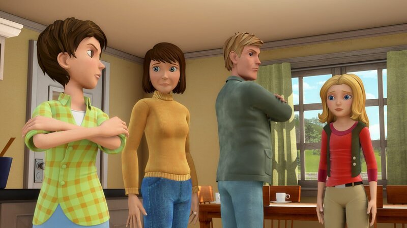 Bei den Thorsteegs hängt der Haussegen schief. Sina (li.) hat Krach mit Gunnar, Wendy (r.) hat sich über Christians Eltern geärgert. Mutter Heike (2.v.l.) schlägt vor, einen Spaziergang zusammen zu machen. – Bild: ZDF/​Wendy and Associated Characters (c) WPL 2012