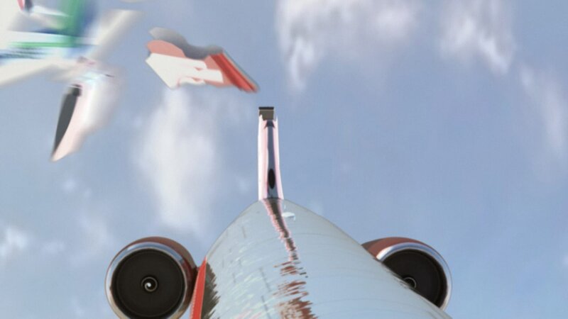 Der DC-9 wird das Heck abgetrennt. – Bild: Cineflix