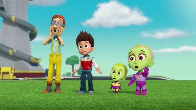 L-R: Cap’n Turbot, Ryder, Space Alien, Space Alien’s mother – Bild: Nickelodéon Junior