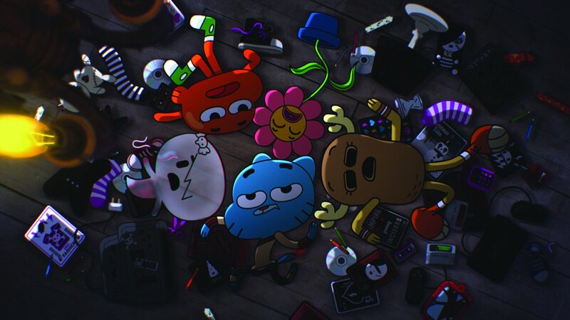 v.li.: Carrie, Darwin, Gumball, Leslie, Penny – Bild: Cartoon Network