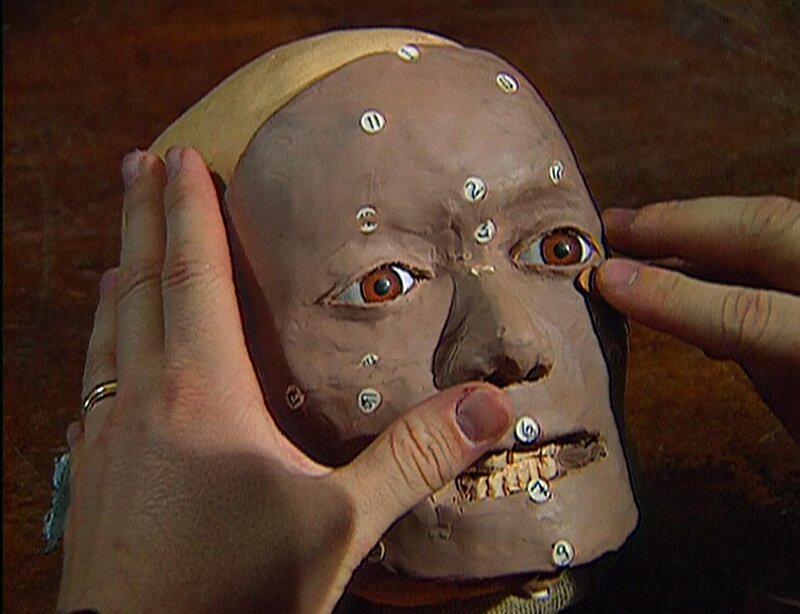 In einem Waldstück wird ein menschlicher Schädel gefunden. Eine Rekronstruktion des Gesichts soll die Identität des Menschen aufdecken. – Bild: VOX