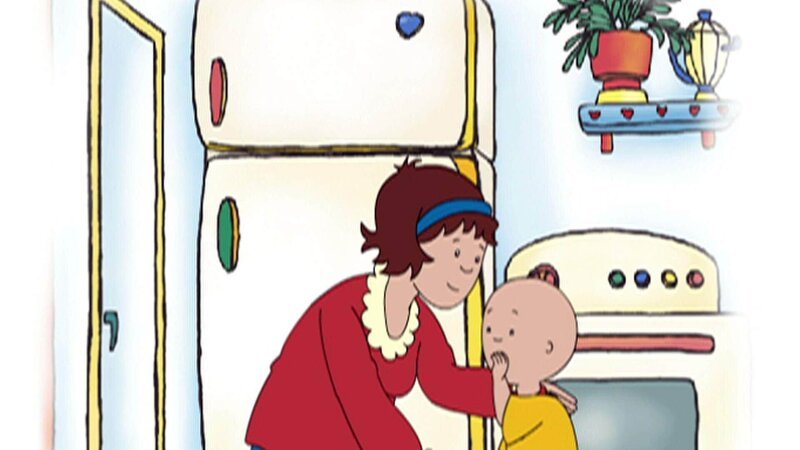 Caillou freut sich, dass der Streich, den er seiner Mutter gespielt hat, ein voller Erfolg war. – Bild: SUPER RTL