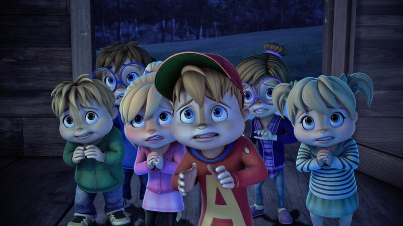 Die Chipmunks und Chipettes wollen der Wechsel-Hexe auf die Schliche kommen. Doch das Abenteuer führt sie an einen gruseligen Platz – passend zu Halloween! – Bild: SUPER RTL